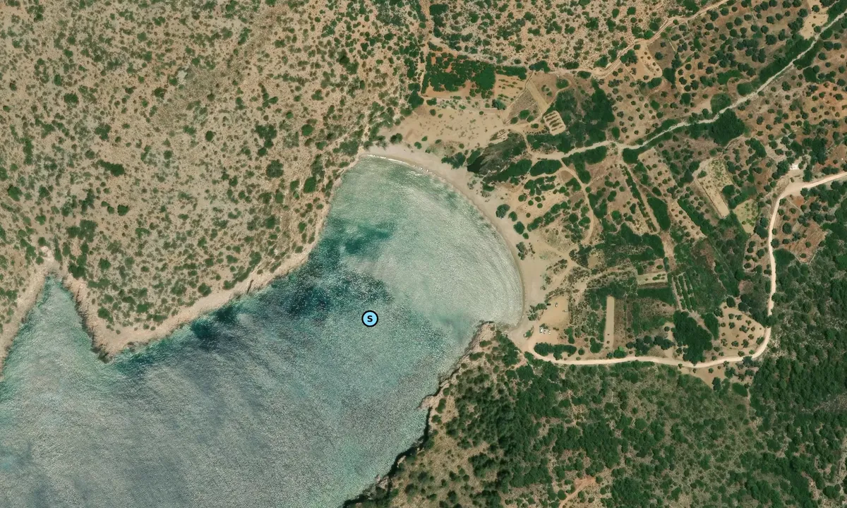 Satelite image of Kato Fana Beach