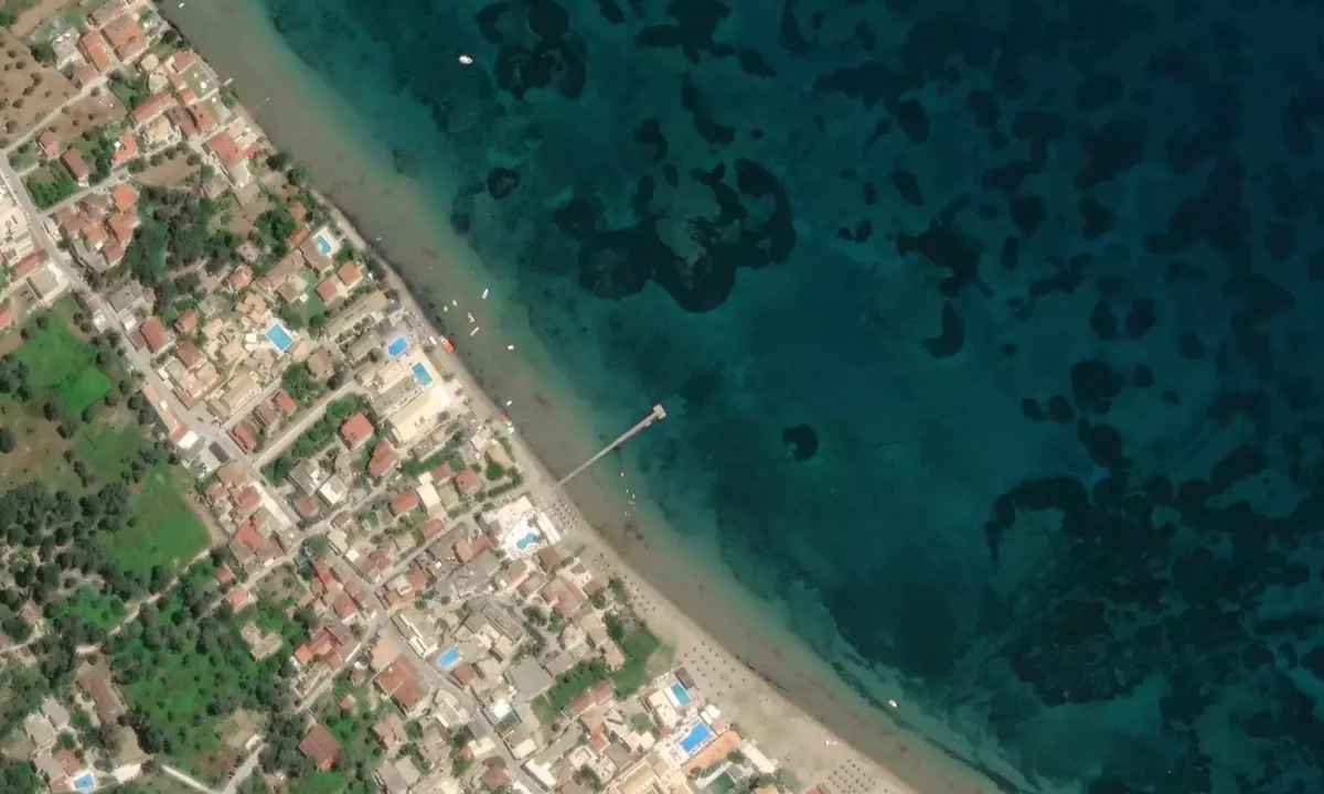 Satelite image of Kavos Jetty