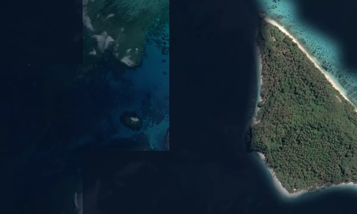Flyfoto av Kelefesia Island
