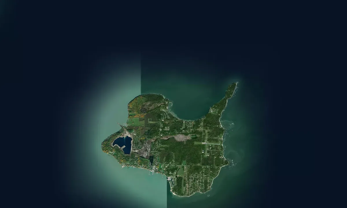Flyfoto av Kelleys Island (North)