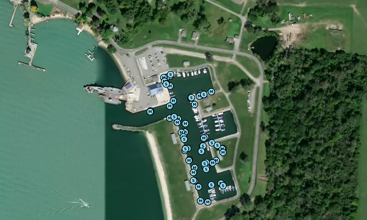Satelite image of Kelleys Island Seaway Marina