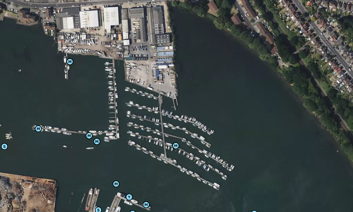 Satelite image of Kemps Quay Marina