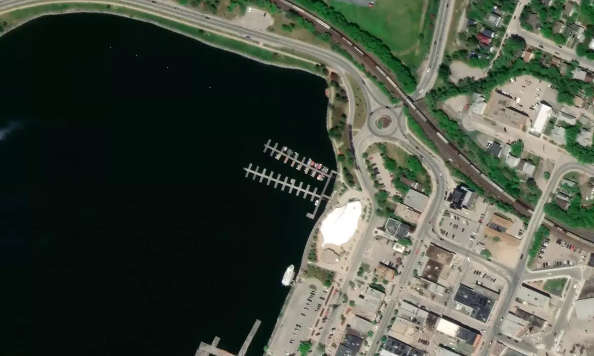 Satelite image of Kenora Municipal Marina