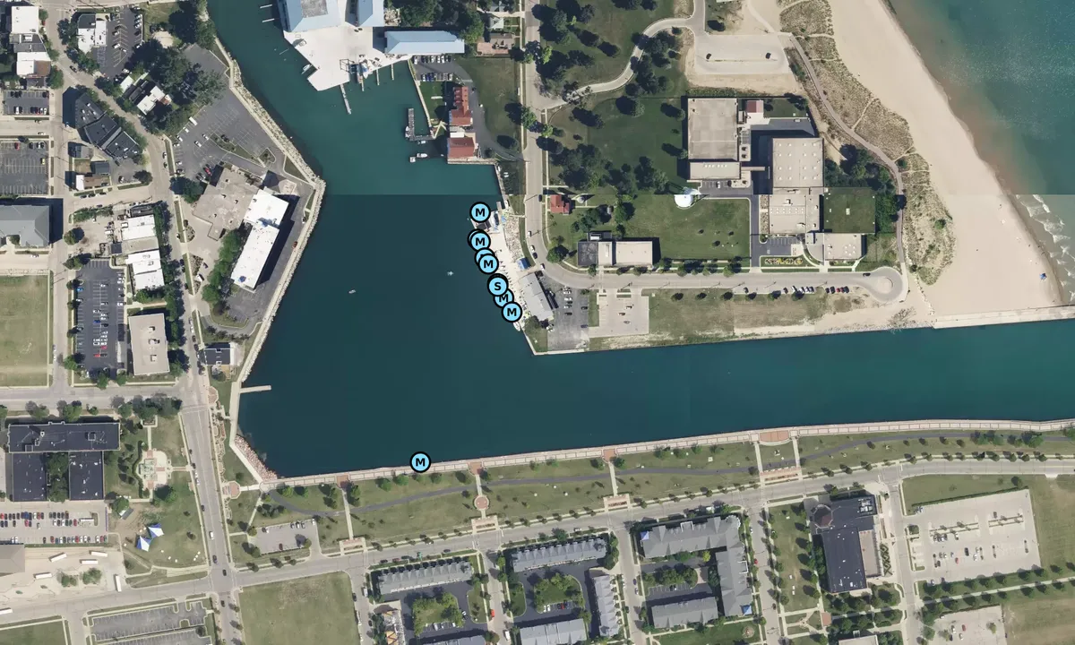 Satelite image of Kenosha Yacht Club