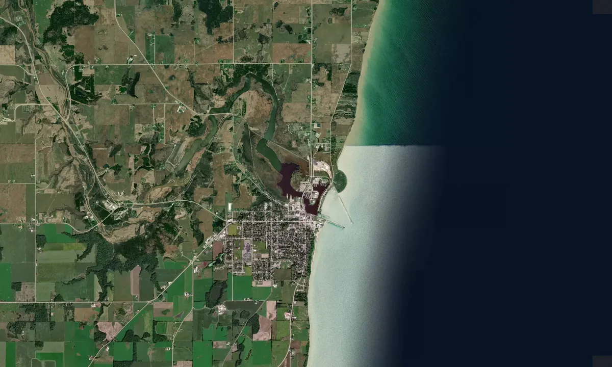 Flyfoto av Kewaunee City Dock