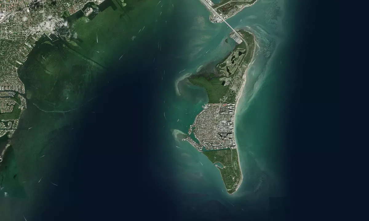 Flyfoto av Key Biscayne Bight