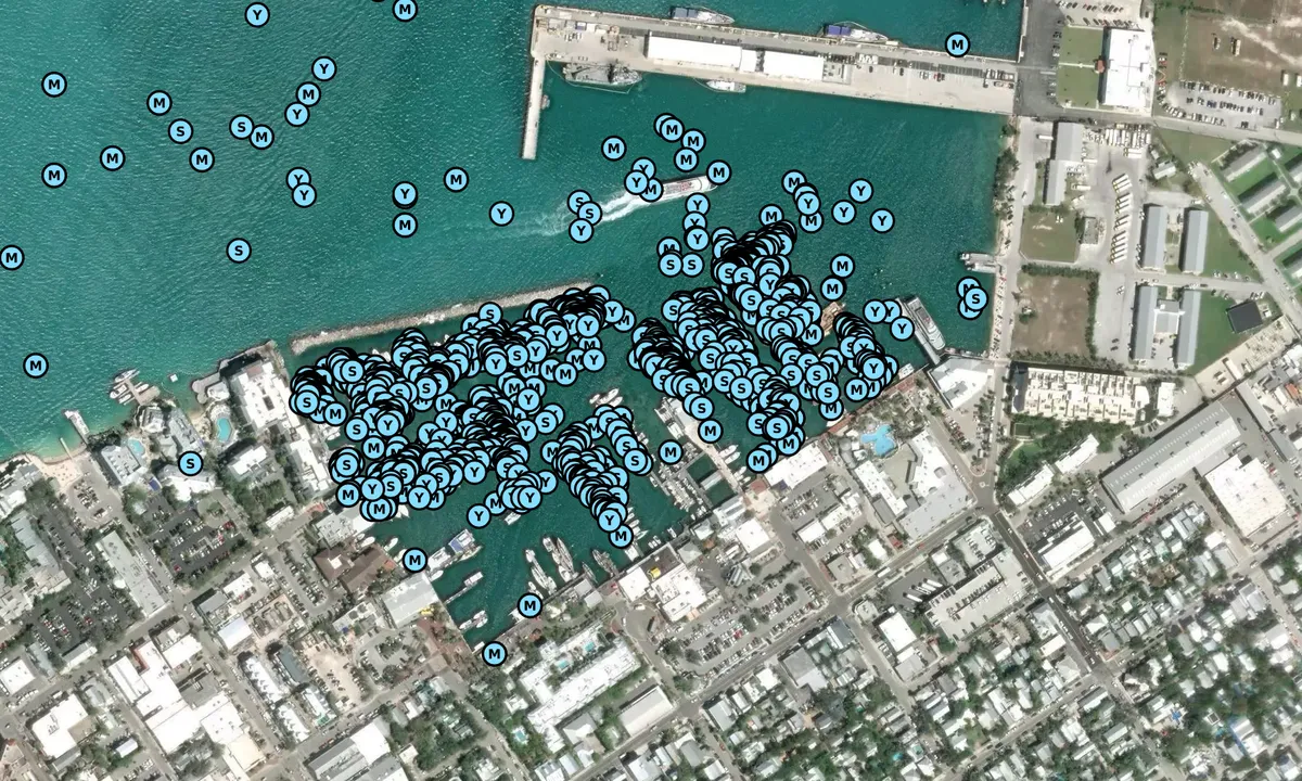 Satelite image of Key West Bight Marina