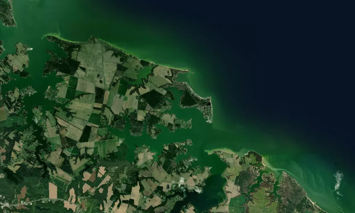 Flyfoto av Kingscote Creek