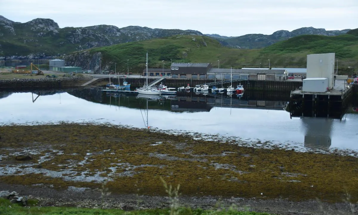 Kinlochbervie Harbour: {"base": "no", "no": "Flytebrygge midt p\u00e5 bildet er gjestekai.", "se": "Flytbrygga mitt p\u00e5 bilden \u00e4r g\u00e4stbrygga.", "en": "The floating dock in the middle of the picture is the guest pier.", "da": "Flydebroen midt p\u00e5 billedet er g\u00e6stekaj."}