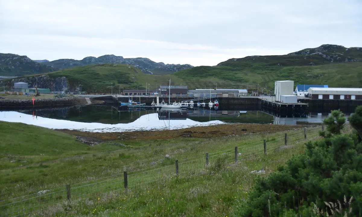 Kinlochbervie Harbour: {"base": "no", "no": "Fiskemottak  til h\u00f8gre i bildet", "se": "Fiskemottagning till h\u00f6ger i bilden", "en": "Fish reception to the right in the picture", "da": "Fiskemodtagelse til h\u00f8jre i billedet"}