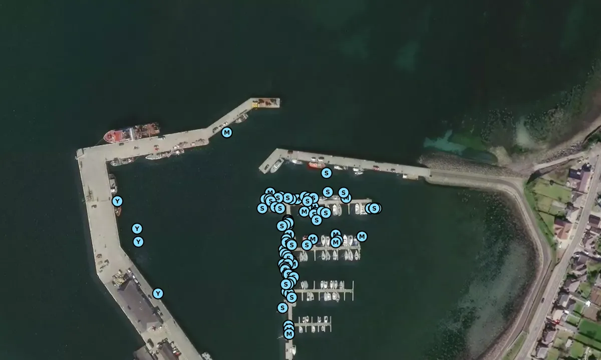Satelite image of Kirkwall Marina - Orkney Islands