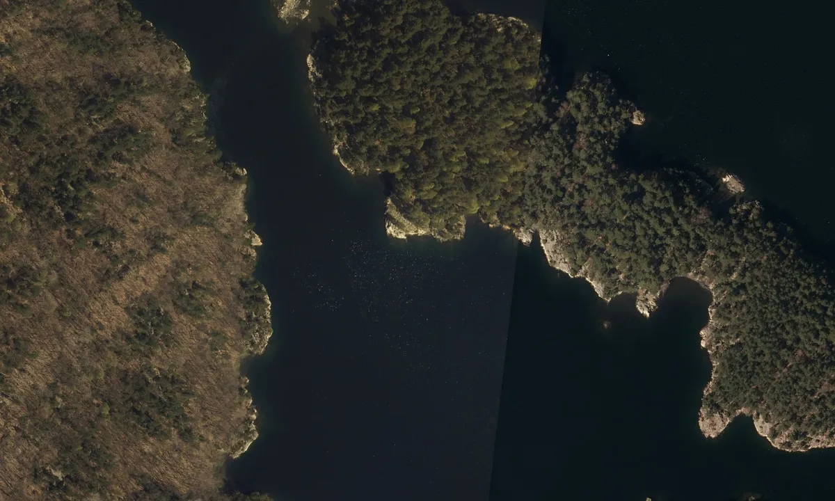 Flyfoto av Kjøstveitholmen