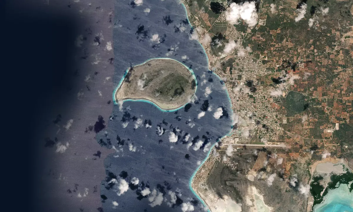 Flyfoto av Klein Bonaire 1