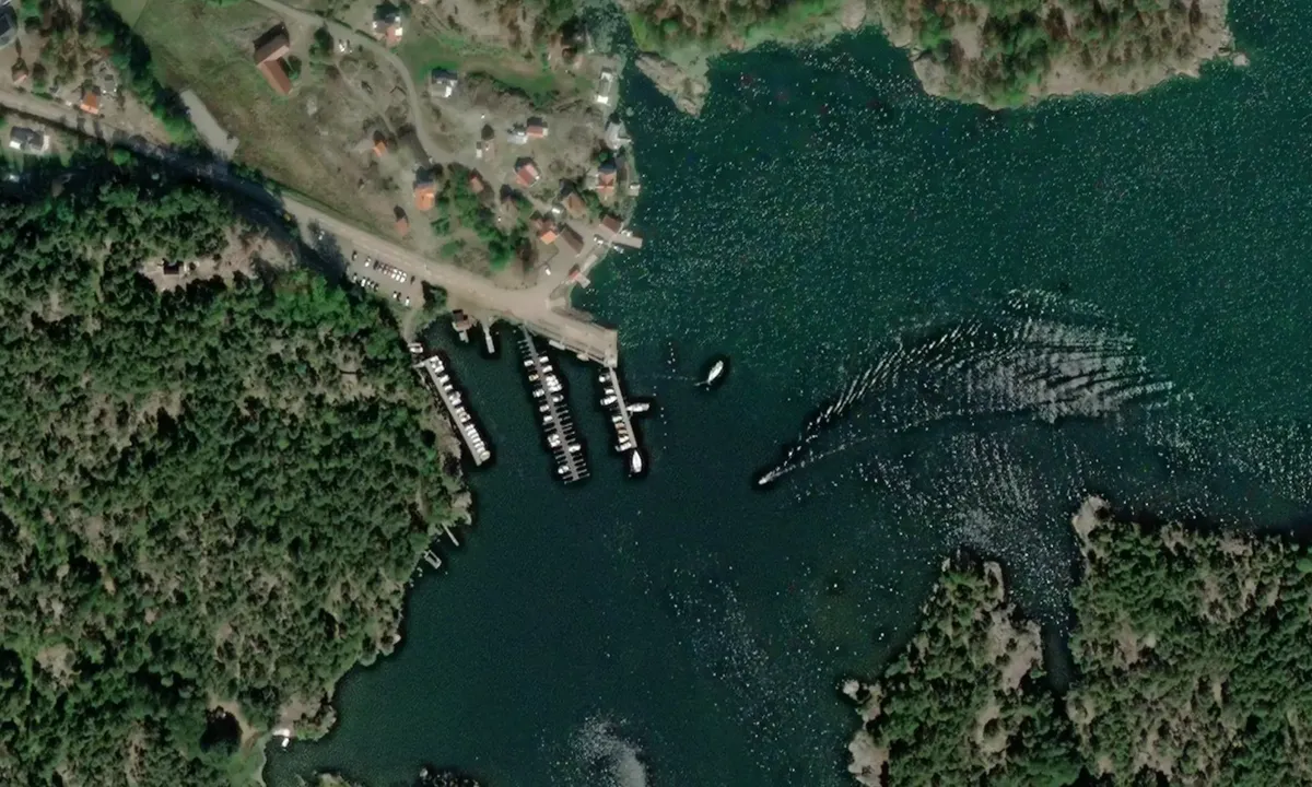 Flyfoto av Klintemåla Gästhamn