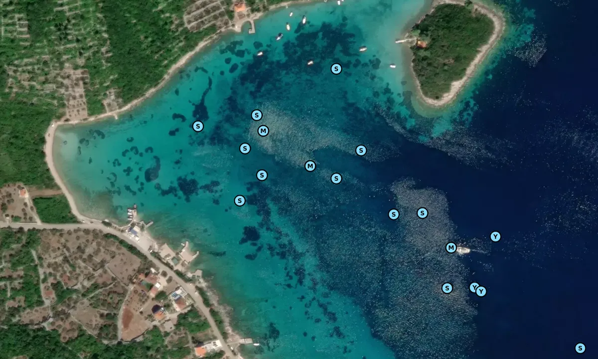Satelite image of Kneza Anchorage