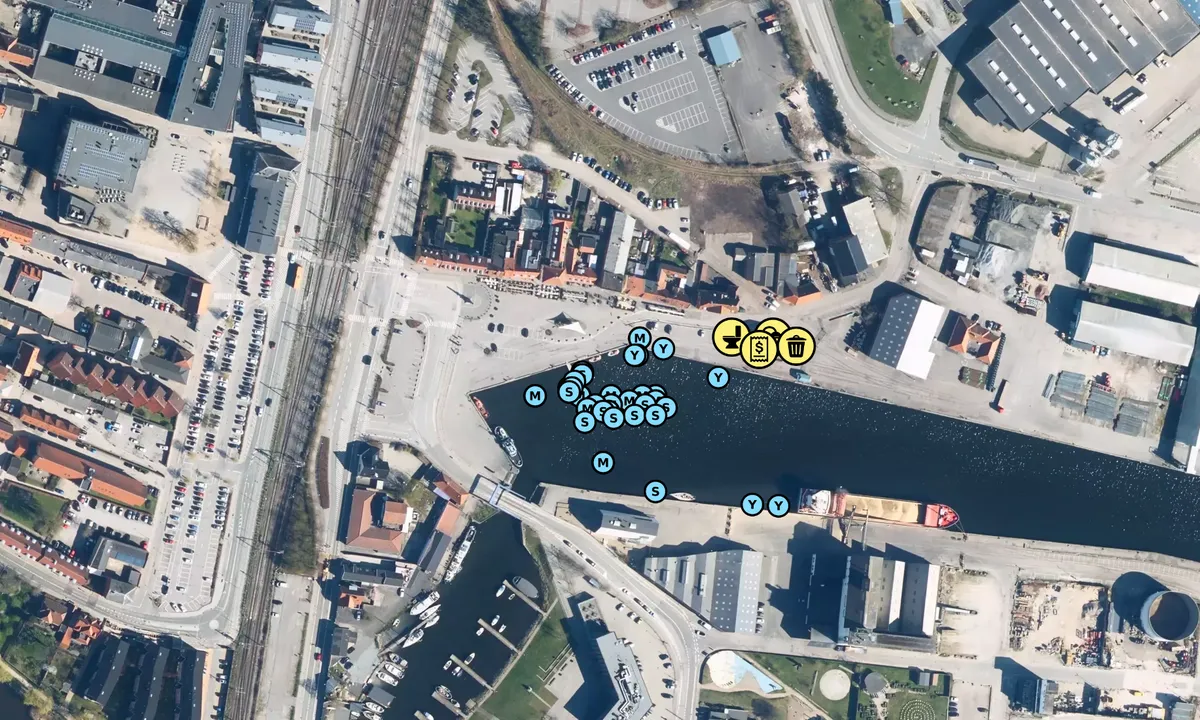 Satelite image of Køge Marina - Slipset