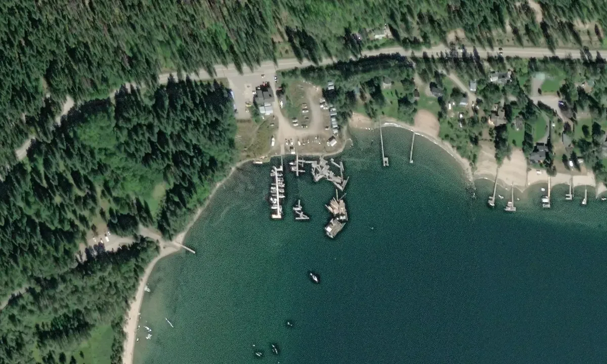 Flyfoto av Kokanee Park Marina