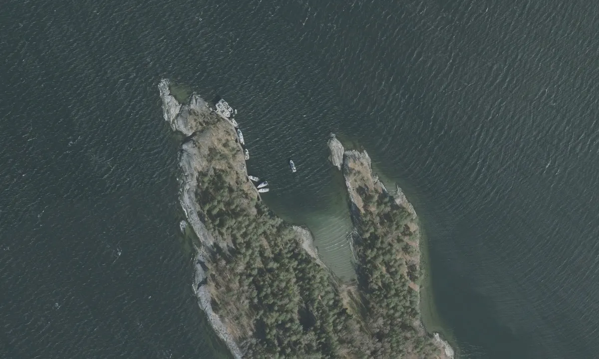 Flyfoto av kommersøya Nord