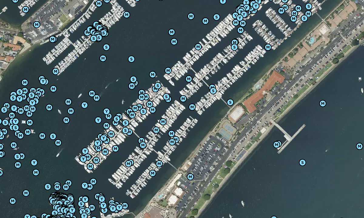 Satelite image of Kona Kai Marina
