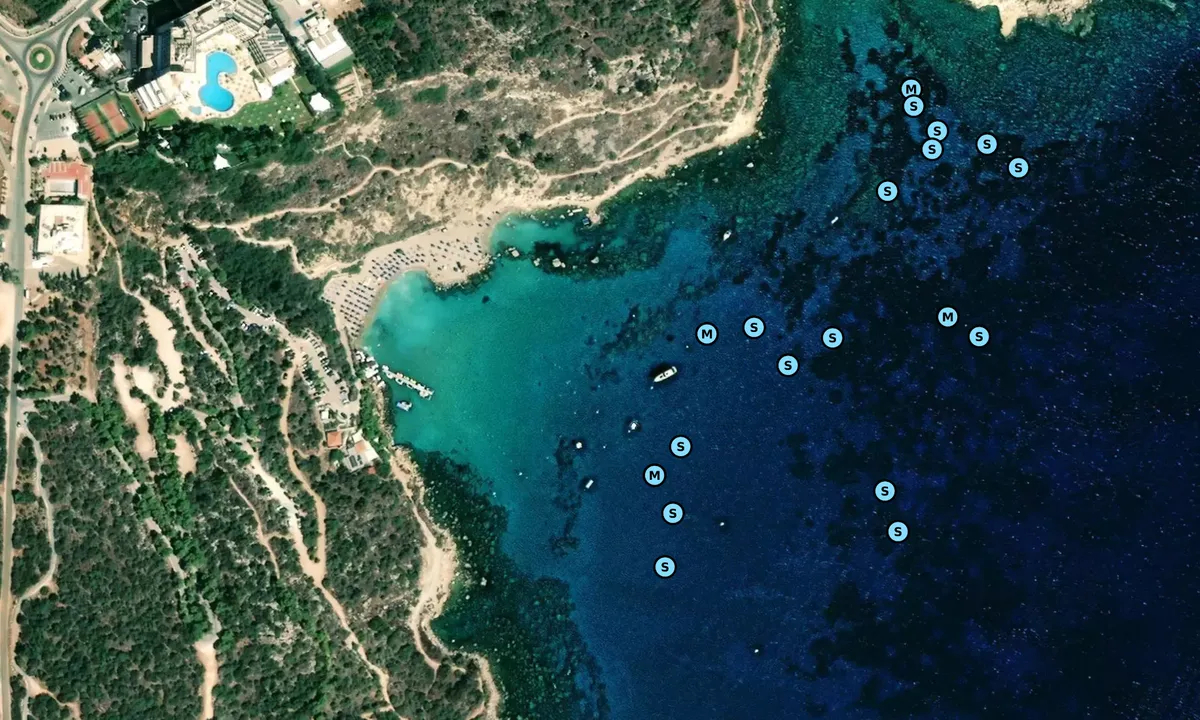 Satelite image of Konnos bay
