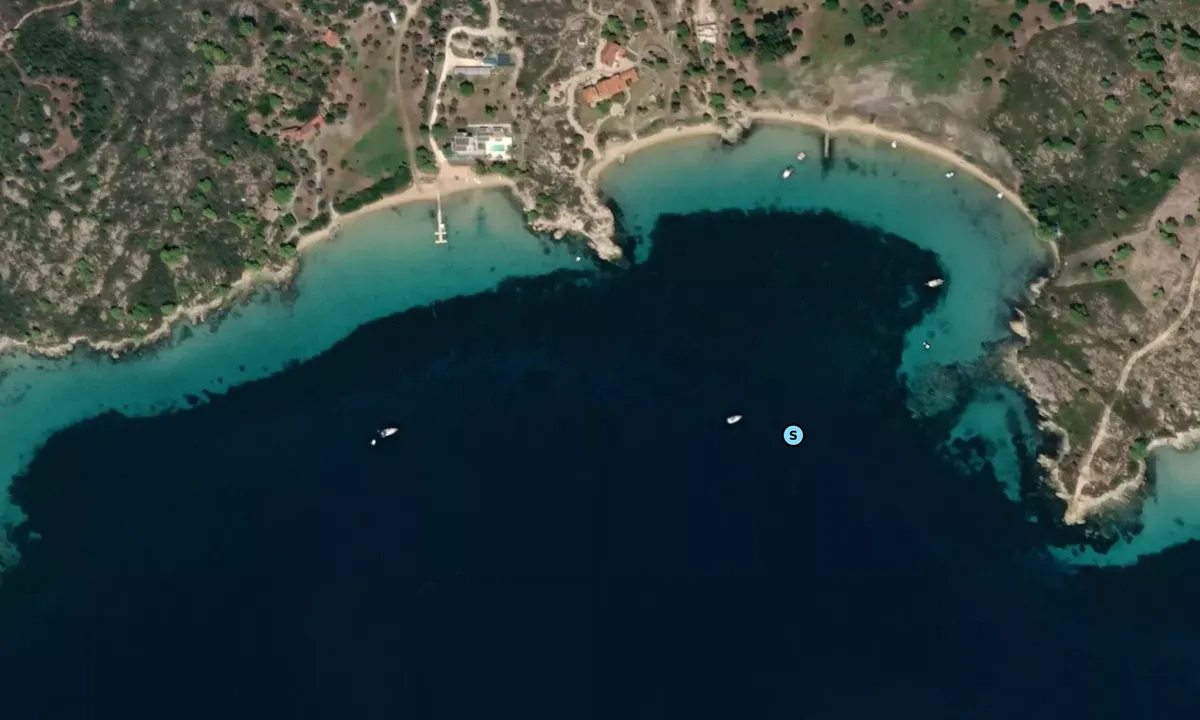 Satelite image of Koukos Bay - Diaporos South