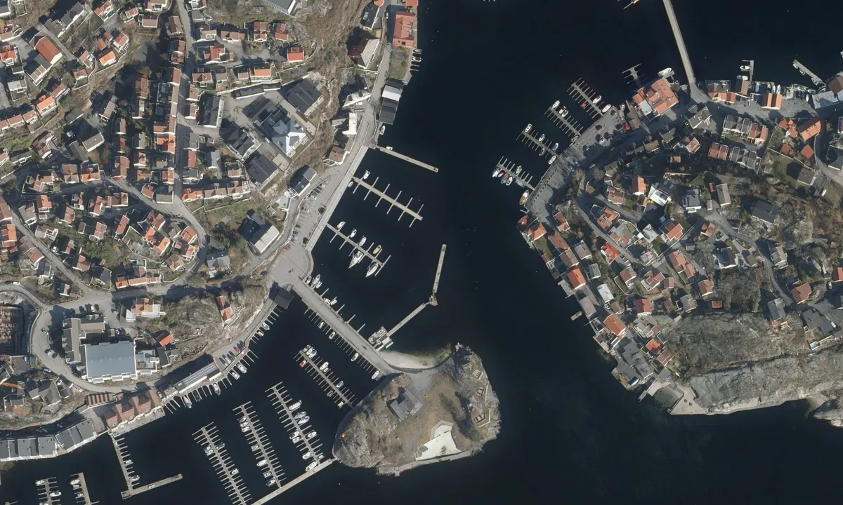 Flyfoto av Kragerø Gjestehavn