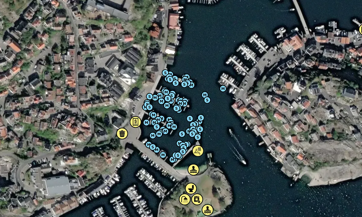 Satelite image of Kragerø Gjestehavn