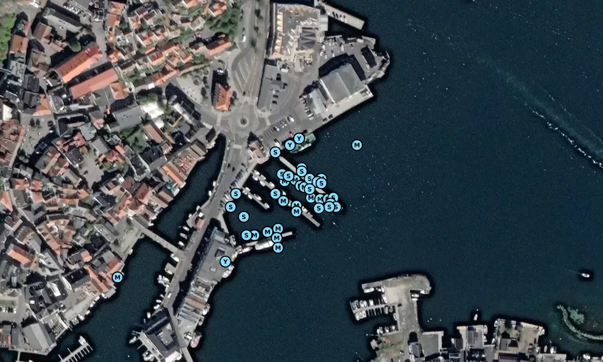 Satelite image of Kragerø Gjestehavn - Jernbanekaia