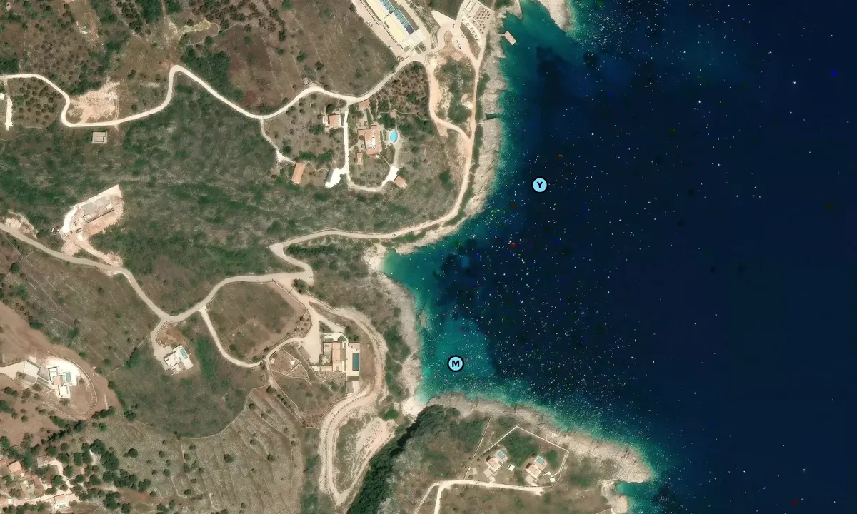 Satelite image of Kremidi beach