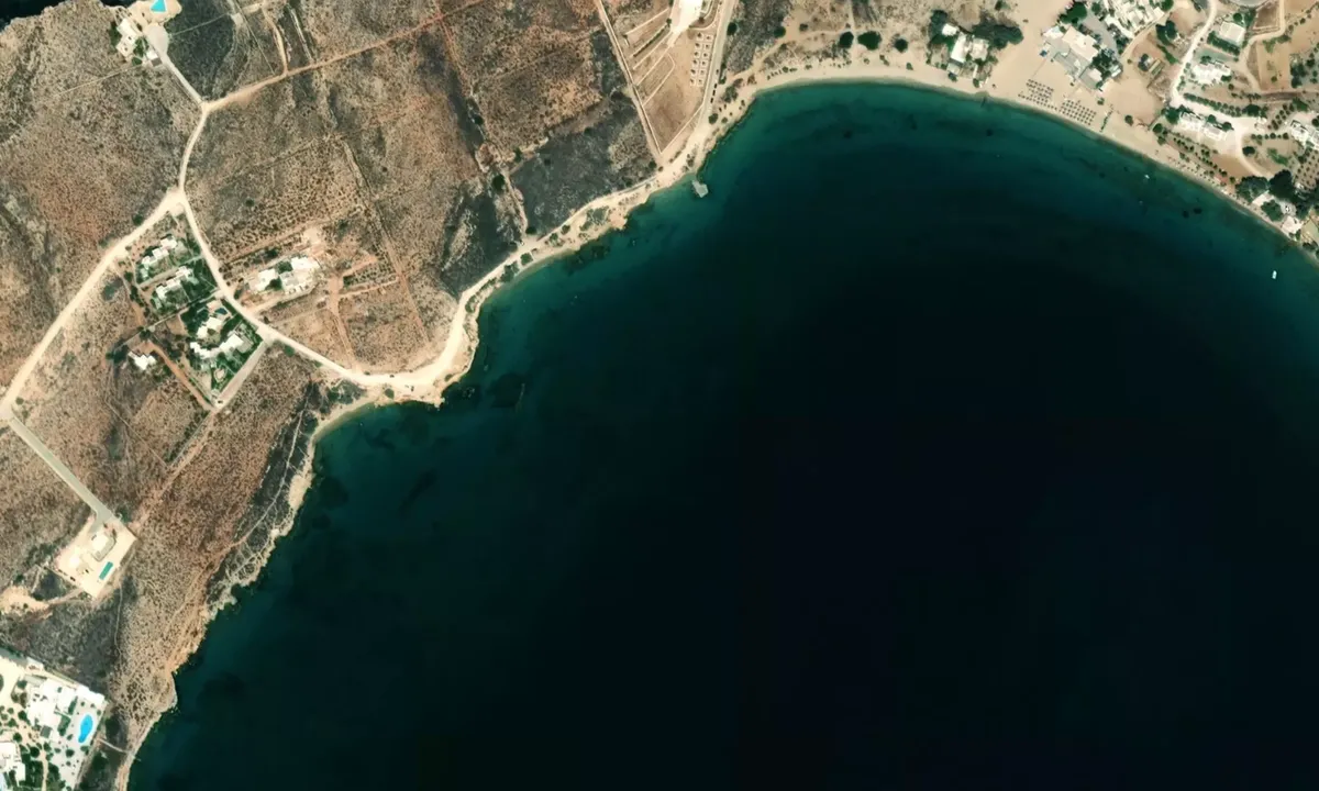 Flyfoto av Krios Beach