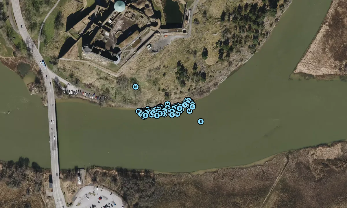 Satelite image of Kungälvs gästhamn