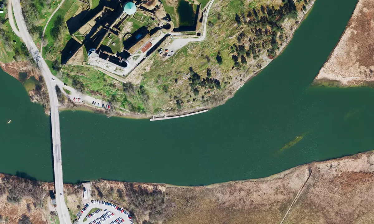 Flyfoto av Kungälvs gästhamn