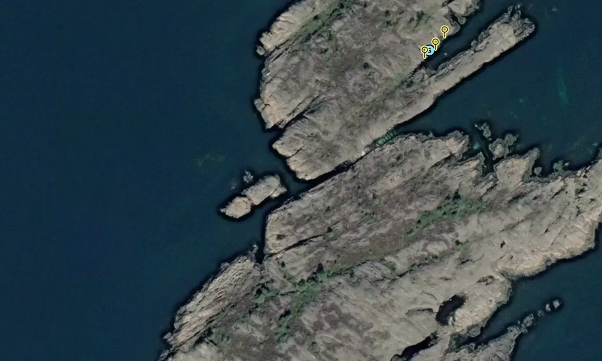 Satelite image of Kvernskjærholmene