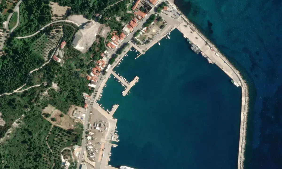Satelite image of Kymi marina