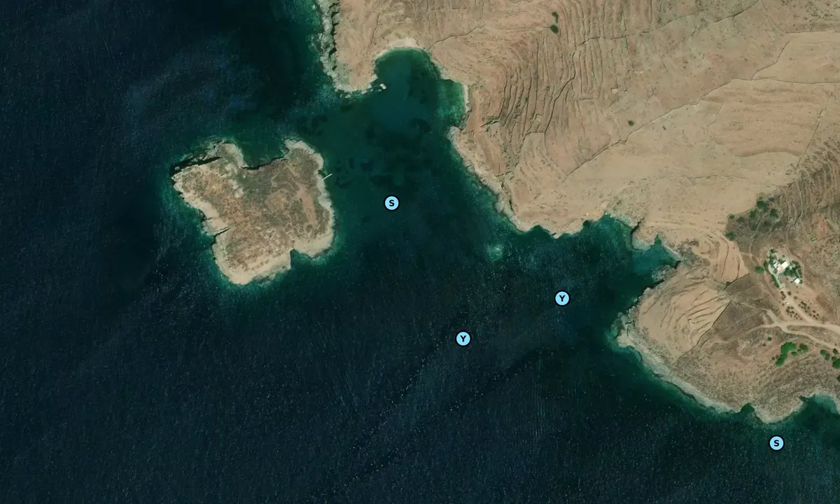Satelite image of Kythnos - Vryokastaky