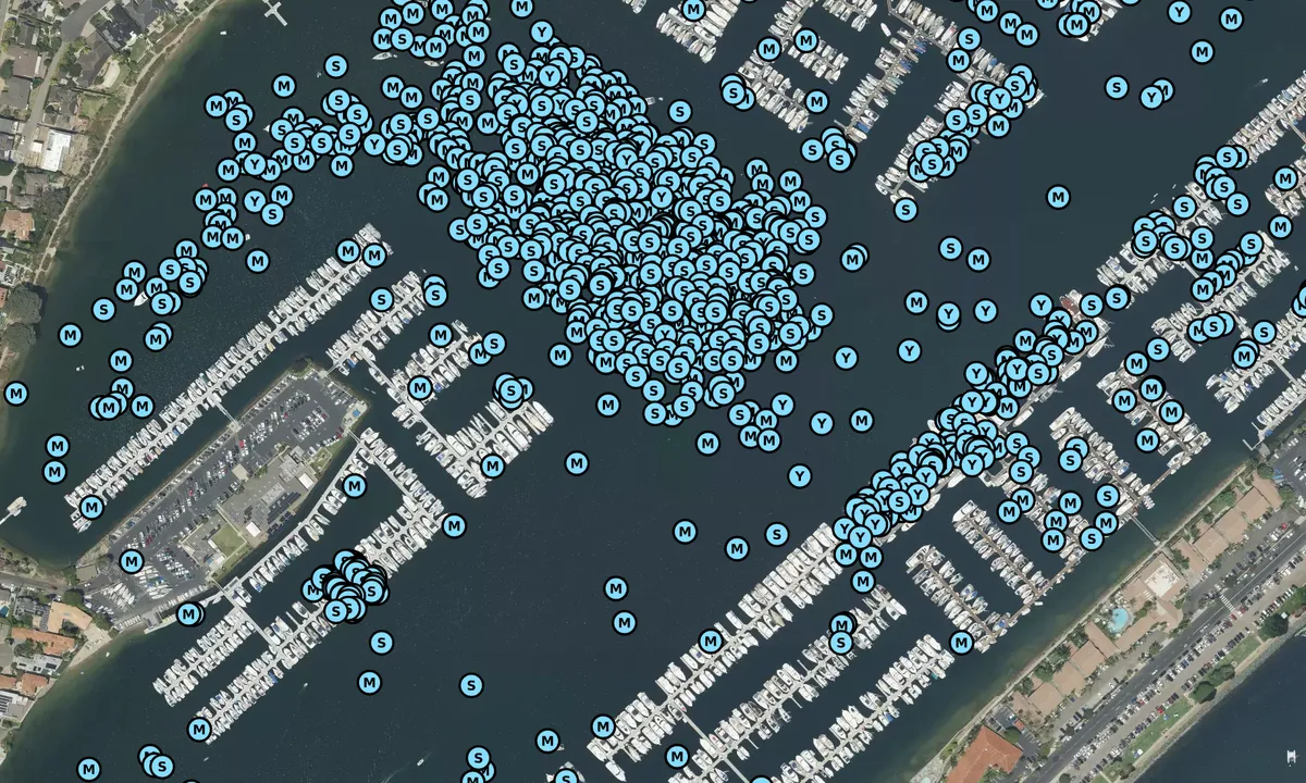 Satelite image of La Playa Cove