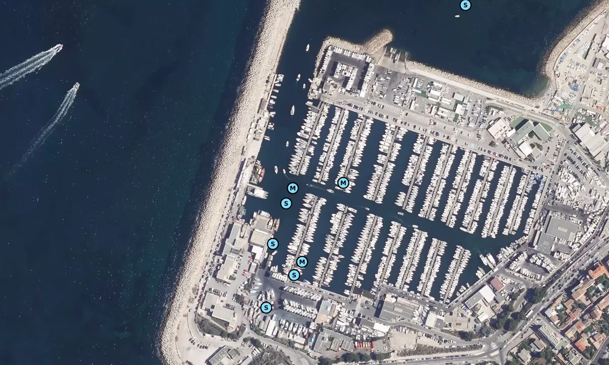 Satelite image of La Pointe Rouge Marina