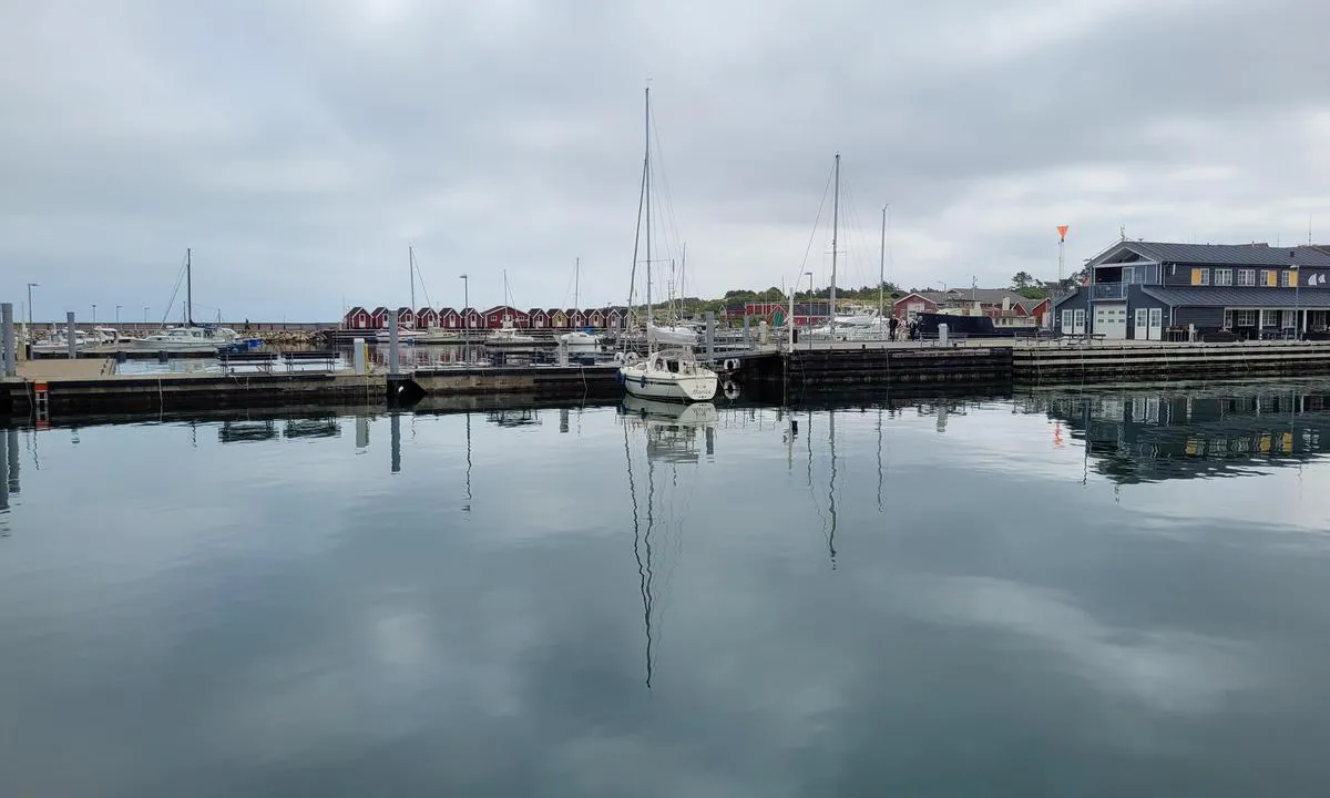 Læsø - Vesterø Havn: Blick auf mittleren Steg.