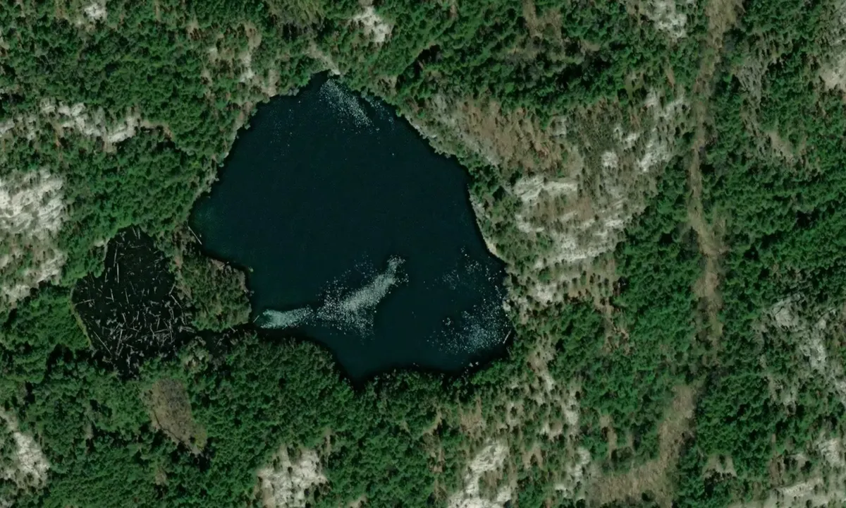 Satelite image of Lake Topaz
