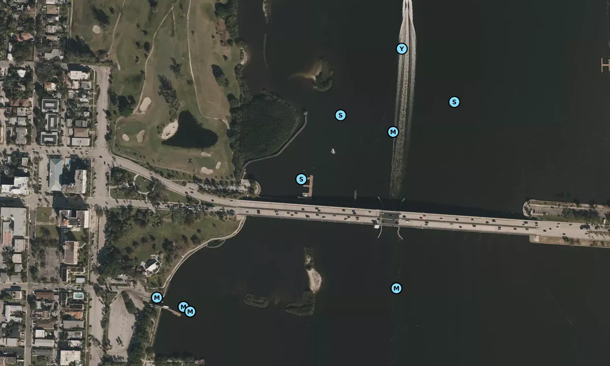 Satelite image of Lake Worth Beach Visitor Docks