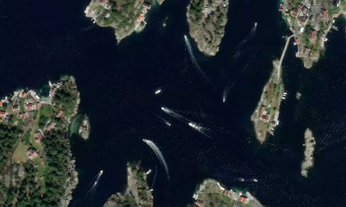 Satelite image of Lamholmen - Kristiansand