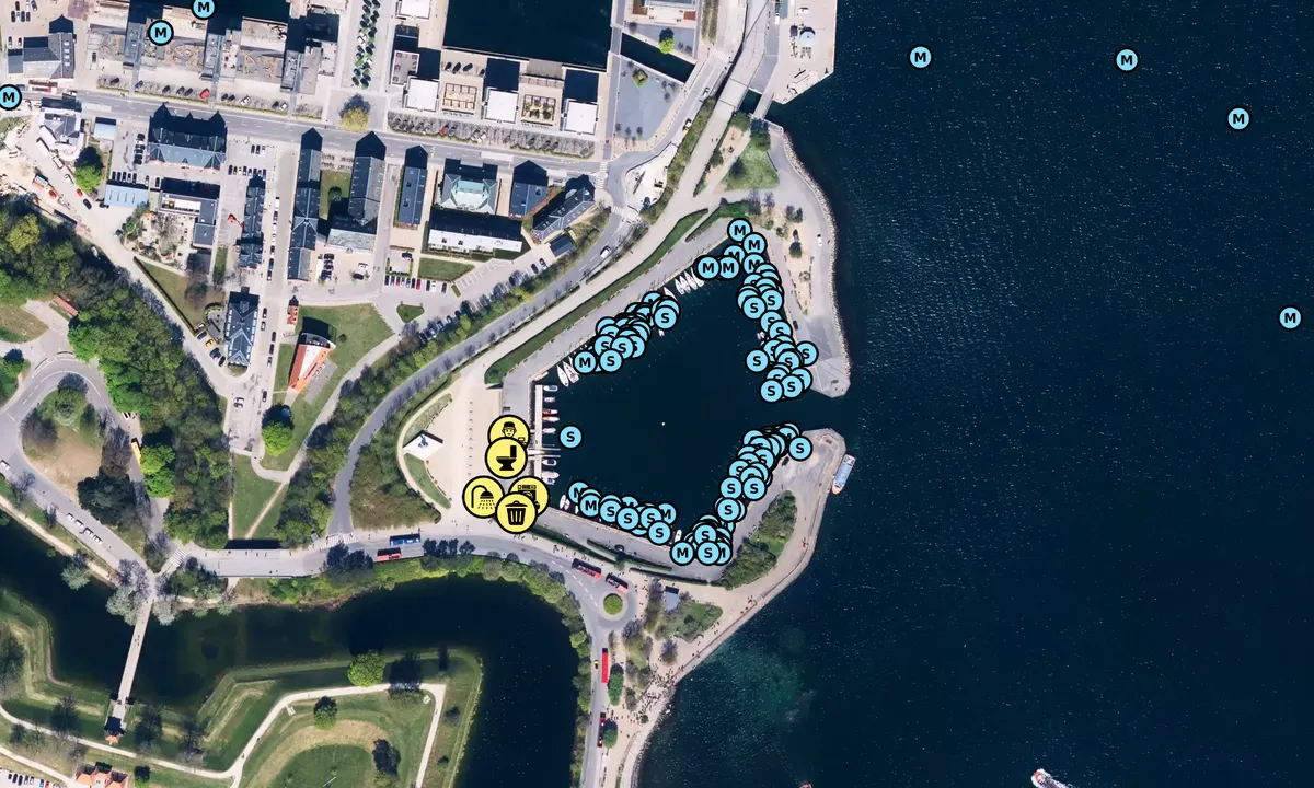 Satelite image of Langelinie Lystbådehavn
