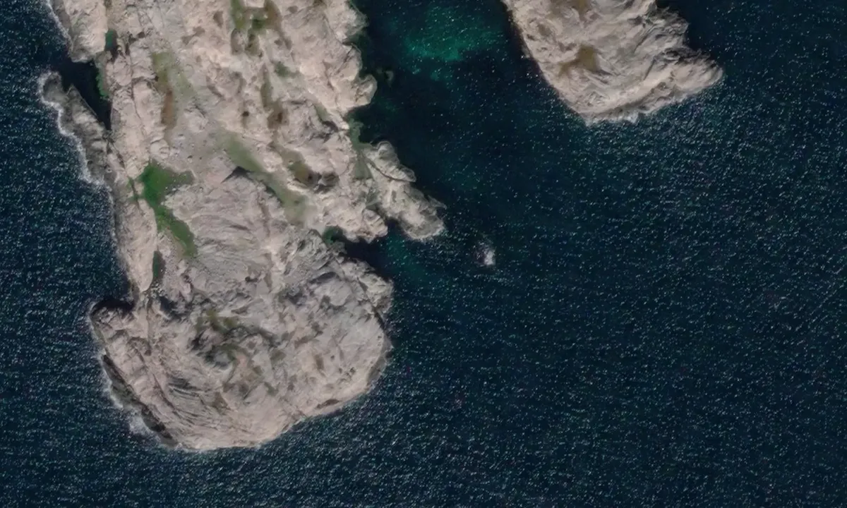 Satelite image of Långeskär South-East