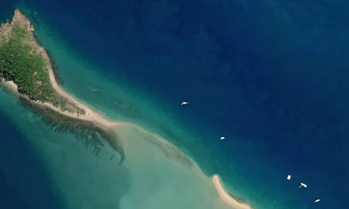 Flyfoto av Langford Island