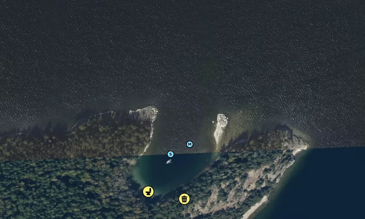 Satelite image of Långgarnsudden