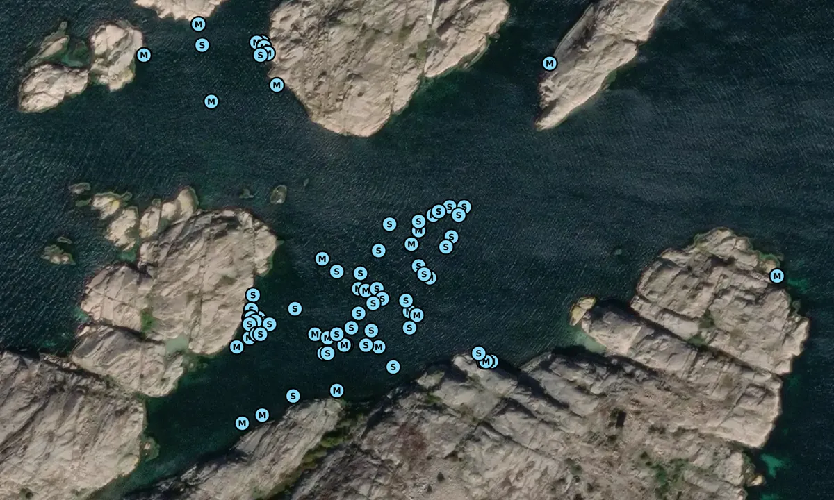 Satelite image of Långö Hampholmarna