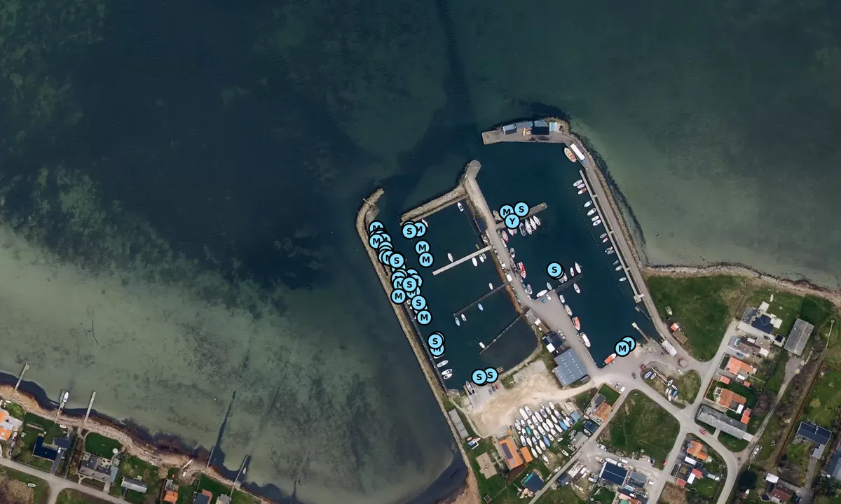 Satelite image of Langø Havn