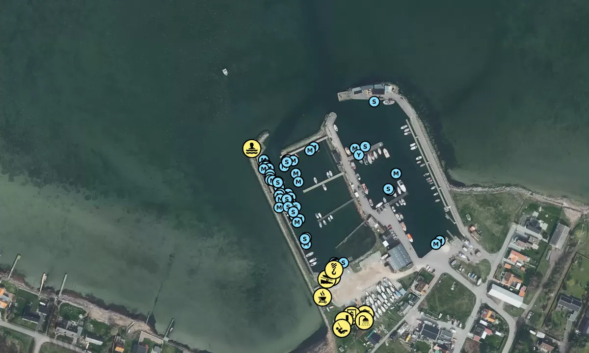 Satelite image of Langø Havn
