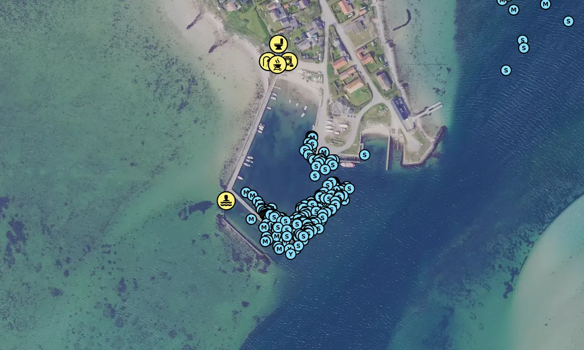Satelite image of Langør Havn