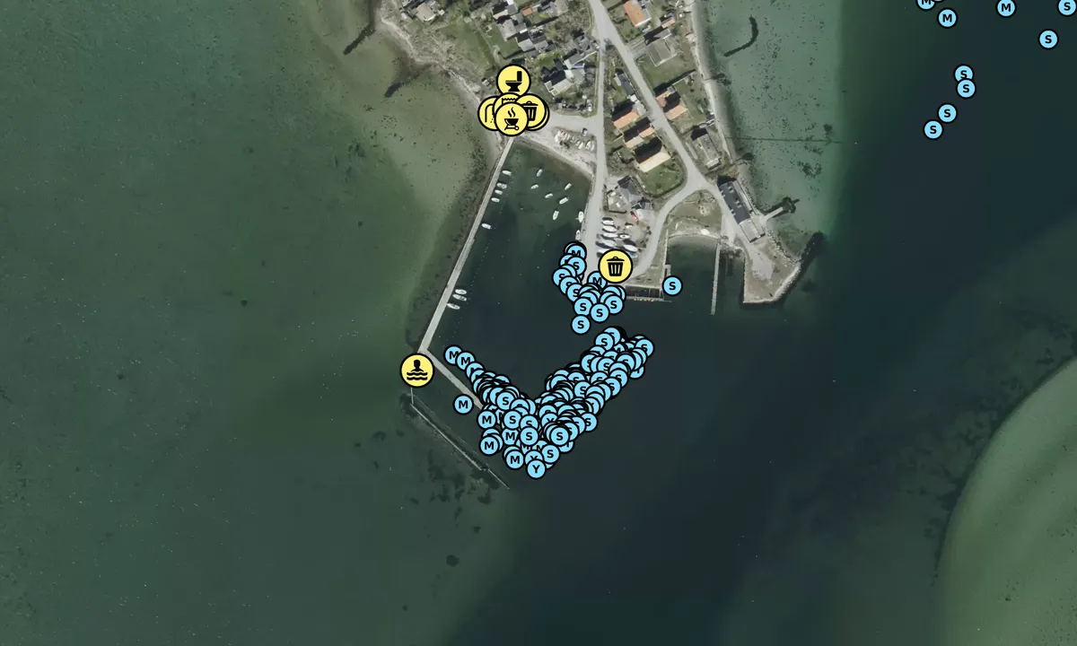 Satelite image of Langør Havn
